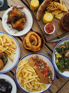 Riverside Kelham Food Offering Summer Menu Outdoor Fries Hotdog