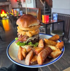 Father's Day Riverside Kelham burger comfort food homemade chips
