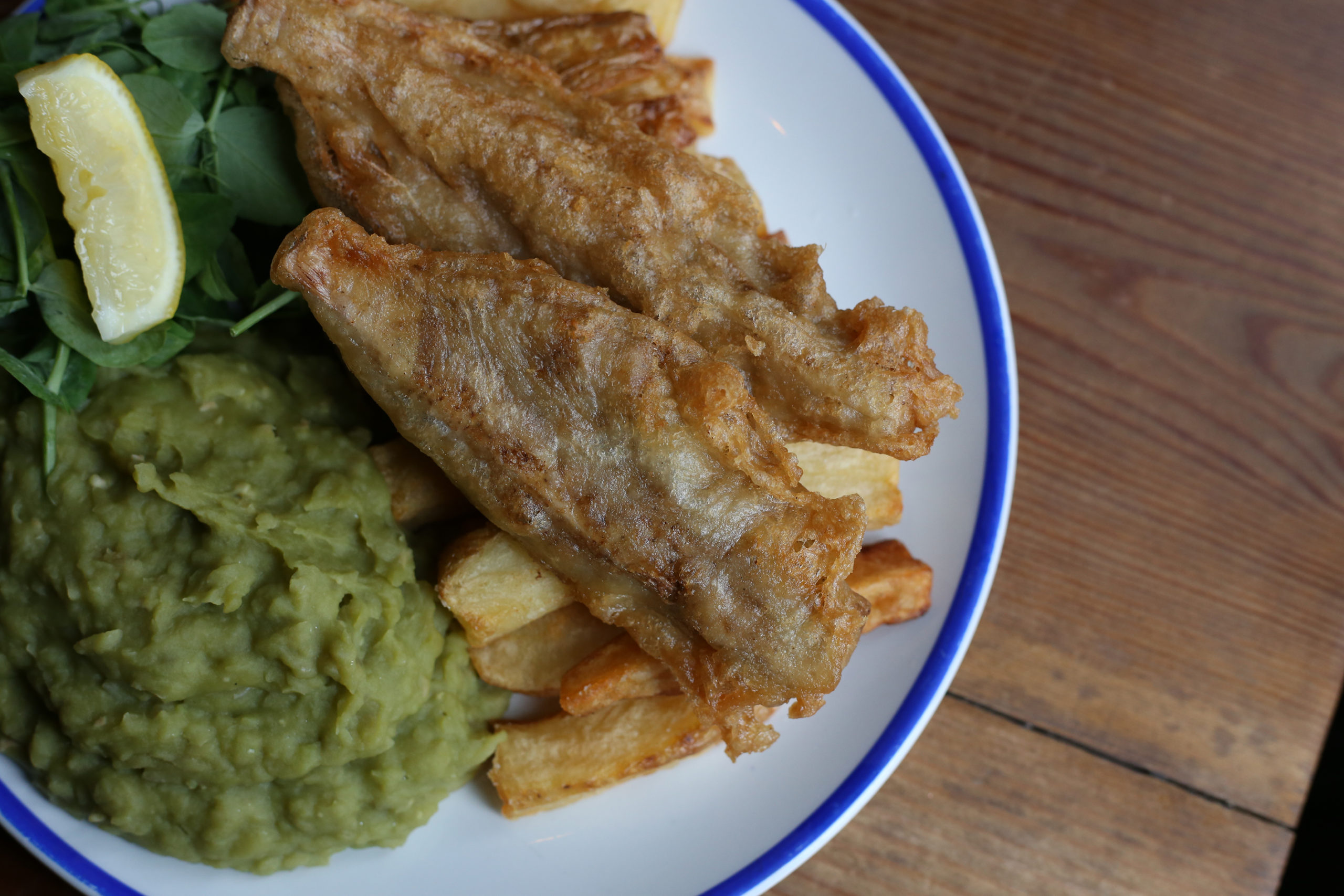 Fish &amp; Chips at The Riverside food and drink