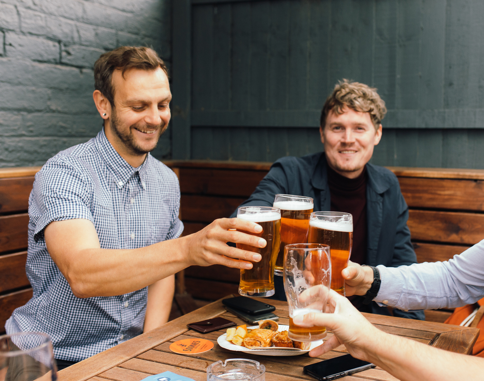 Beer and Friends at the Riverside