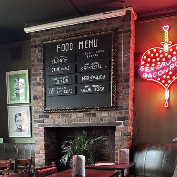The Riverside Kelham main bar area seating, sex, drug & bacon rolls
