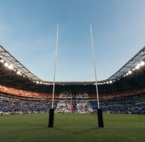 Six Nations Rugby. Live at the Riverside Kelham. Rugby pitch